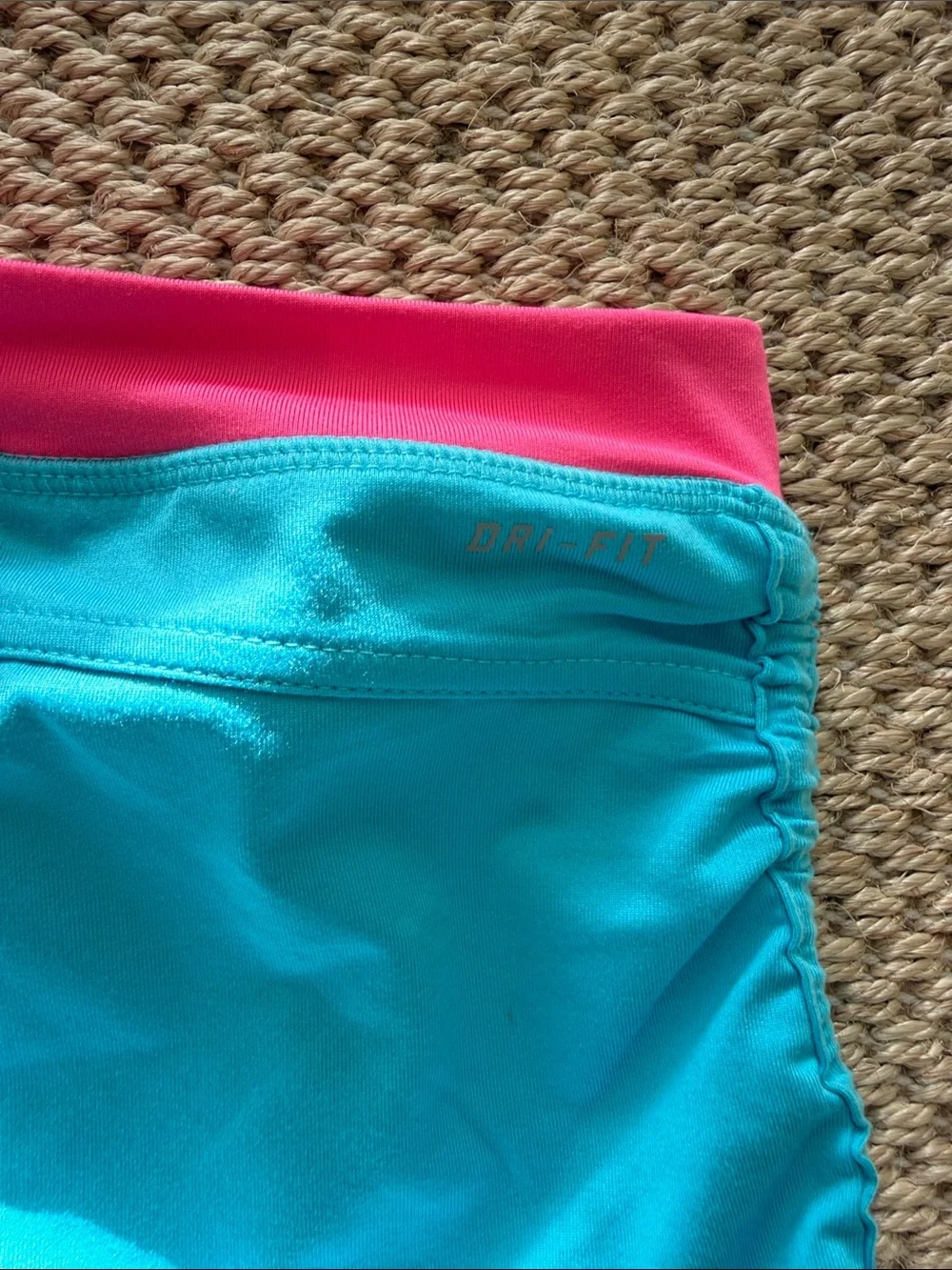 Nike Girls' Teal and Pink Athletic Skirt-Skort size 5 years